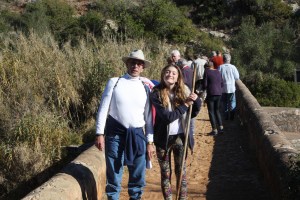 President and Walkers on the Roman Bridge